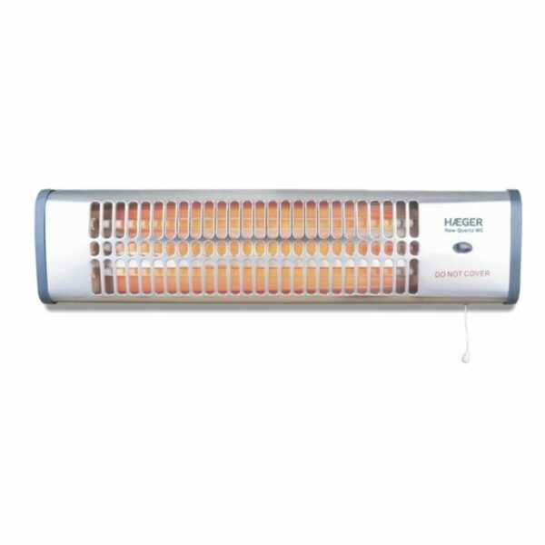 Elektrische Quarzheizung Haeger BH-120.003A Silberfarben 1200 W