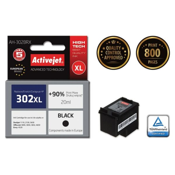 Original Tintenpatrone Activejet AH-302BRX Schwarz – Bild 2