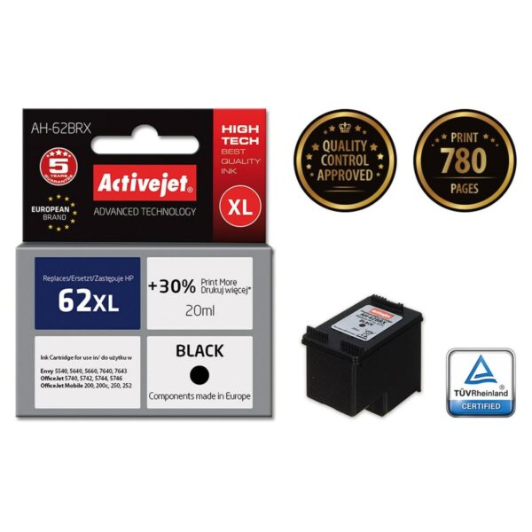 Original Tintenpatrone Activejet AH-62BRX Schwarz – Bild 2