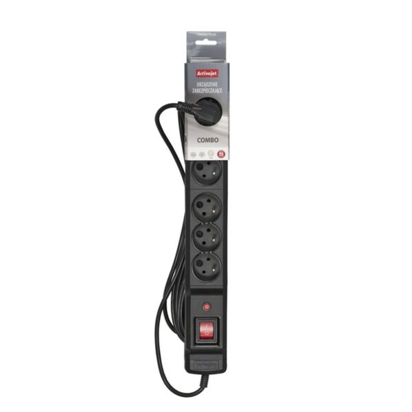 Steckerleiste mit 6 Steckdosen und Schalter Activejet COMBO 6GN (3 m) – Bild 3
