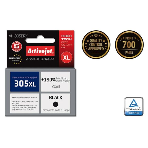 Original Tintenpatrone Activejet AH-305BRX Schwarz – Bild 2