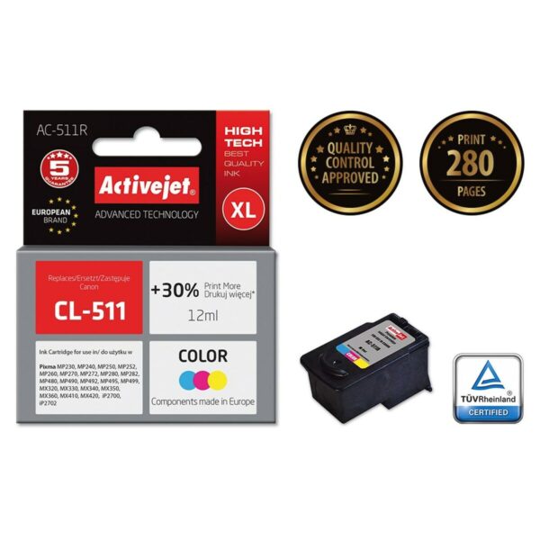 Original Tintenpatrone Activejet AC-511R Zyanblau/Magenta/Gelb – Bild 2