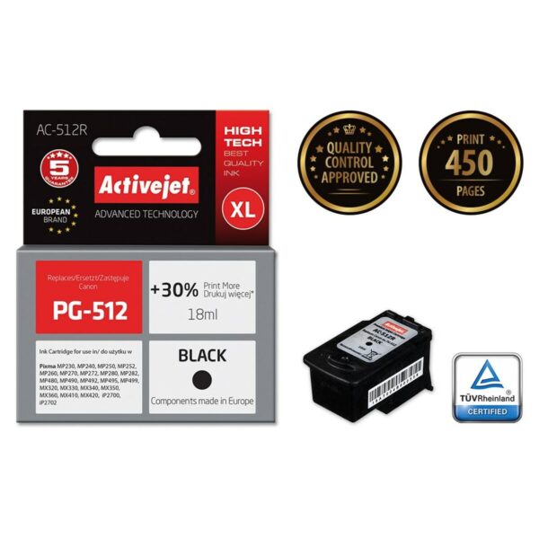 Original Tintenpatrone Activejet AC-512R Schwarz – Bild 2