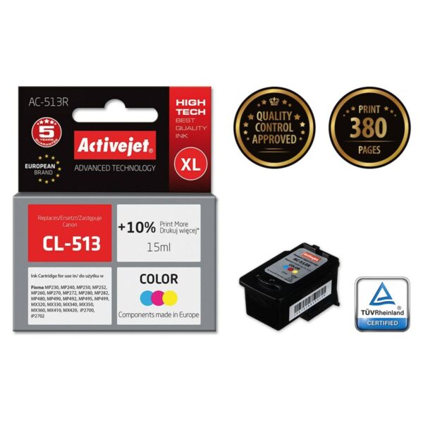 Original Tintenpatrone Activejet AC-513R Zyanblau/Magenta/Gelb – Bild 2