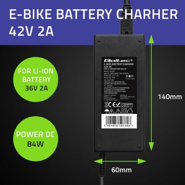Batterieladegerät Qoltec 50760 – Bild 3