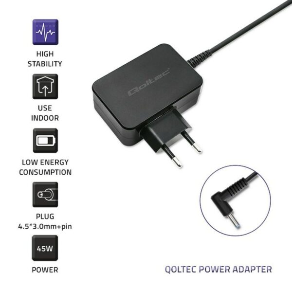Laptopladekabel Qoltec 51026 65 W – Bild 3