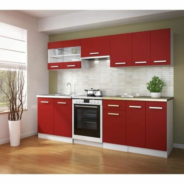 Kücheneinheit Braun Rot PVC Kunststoff Melamine 60 x 31 x 55 cm – Bild 2