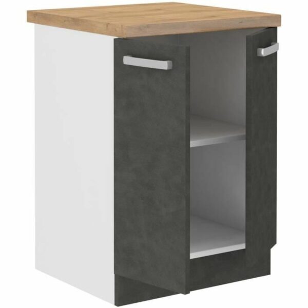 Beistellmöbel 60 x 51,6 x 85 cm Grau – Bild 2