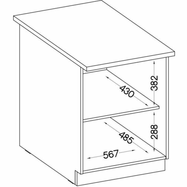 Beistellmöbel 60 x 51,6 x 85 cm Grau – Bild 3