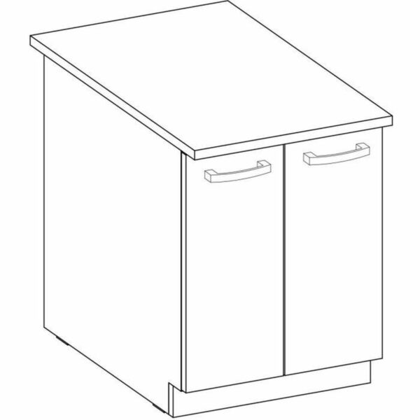 Beistellmöbel 60 x 51,6 x 85 cm Grau – Bild 5