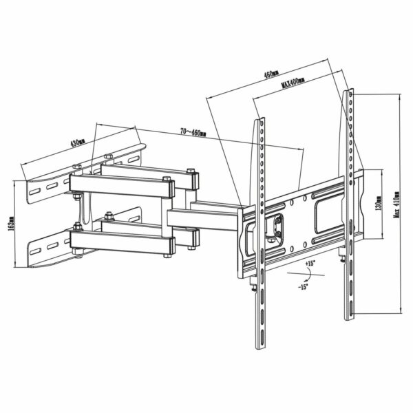 TV Halterung MacLean MC-760 32" 55" 26" 30 Kg – Bild 3