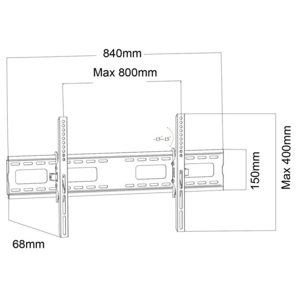TV Halterung MacLean MC-422 43" 100" 120 kg – Bild 5