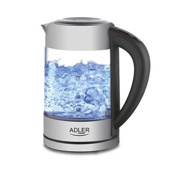 Wasserkocher Adler AD 1247 Kristall Stahlgrau Glas 2200 W 1,7 L – Bild 2