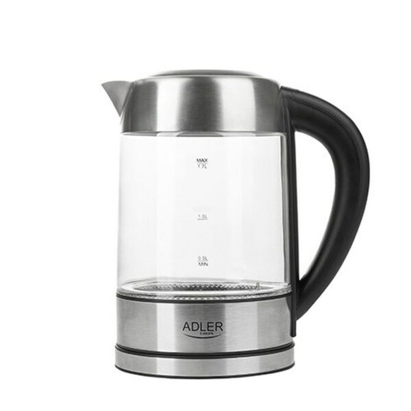 Wasserkocher Adler AD 1247 Kristall Stahlgrau Glas 2200 W 1,7 L – Bild 4