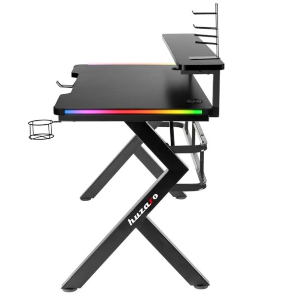 Schreibtisch Gaming Huzaro HZ-Hero 5.0 RGB Schwarz Stahl Carbonfaser 116 x 69,5 x 59 cm – Bild 4