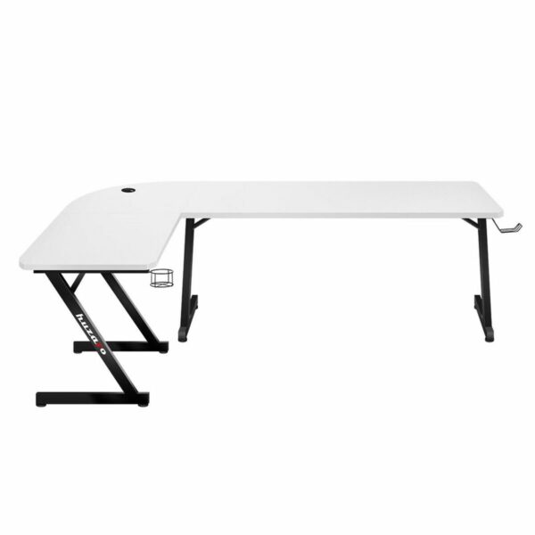 Schreibtisch Gaming Huzaro HZ-Hero 7.0 Weiß Schwarz Carbonfaser 154 x 72,5 x 117 cm – Bild 2