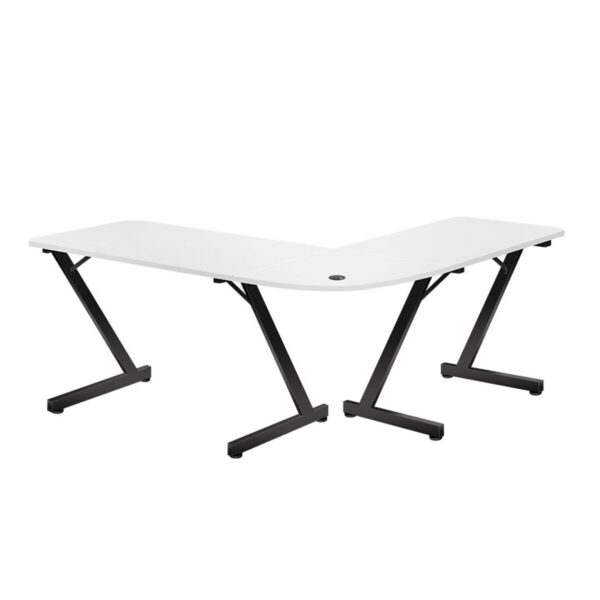 Schreibtisch Gaming Huzaro HZ-Hero 7.0 Weiß Schwarz Carbonfaser 154 x 72,5 x 117 cm – Bild 5