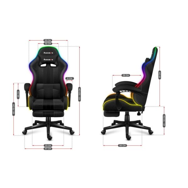 Gaming-Stuhl Huzaro HZ-Force 4.7 RGB Schwarz – Bild 8