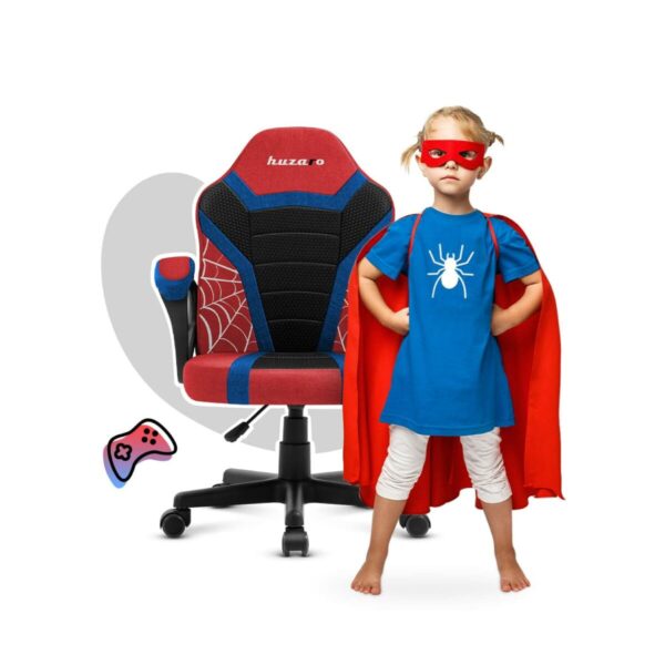 Gaming-Stuhl Huzaro HZ-Ranger 1.0 Spider Blau Schwarz Rot – Bild 2