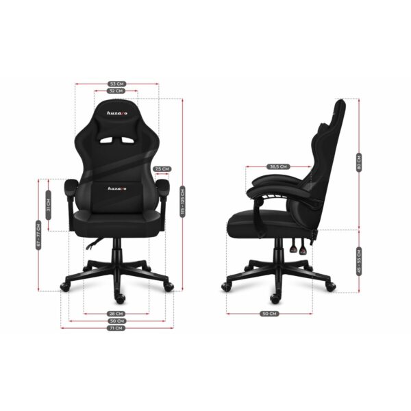 Gaming-Stuhl Huzaro HZ-Force 4.4 Carbon Schwarz – Bild 3