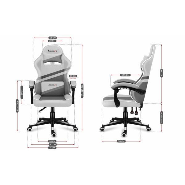 Gaming-Stuhl Huzaro HZ-Force 4.4 White Mesh Weiß – Bild 2
