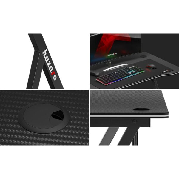 Schreibtisch Gaming Huzaro HZ-Hero 1.4 Black Schwarz – Bild 7