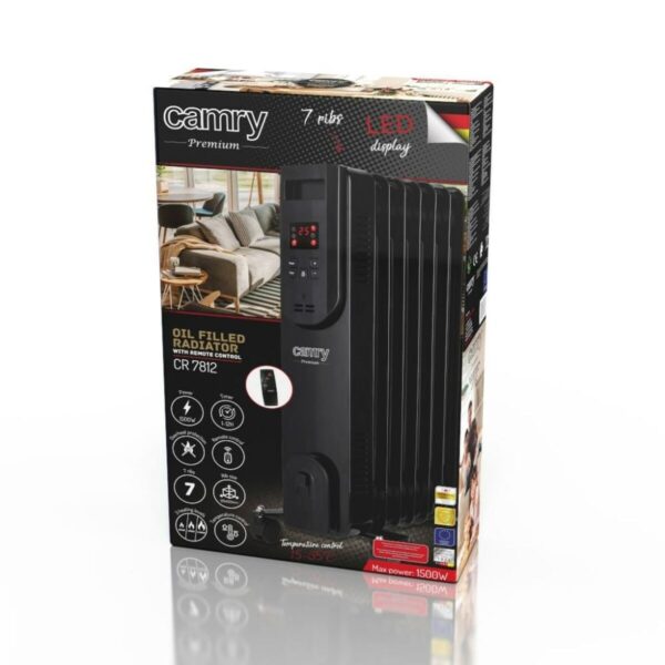 Ölheizung Adler CR 7812 Schwarz 1500 W – Bild 7