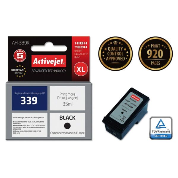 Original Tintenpatrone Activejet AH-339R Schwarz – Bild 2