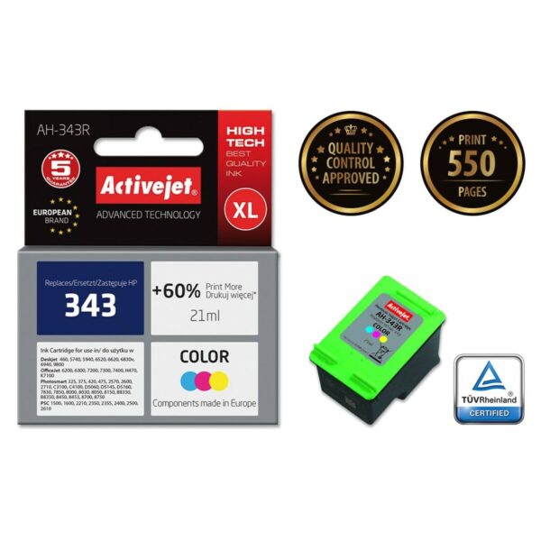 Original Tintenpatrone Activejet AH-339R Zyanblau/Magenta/Gelb – Bild 2