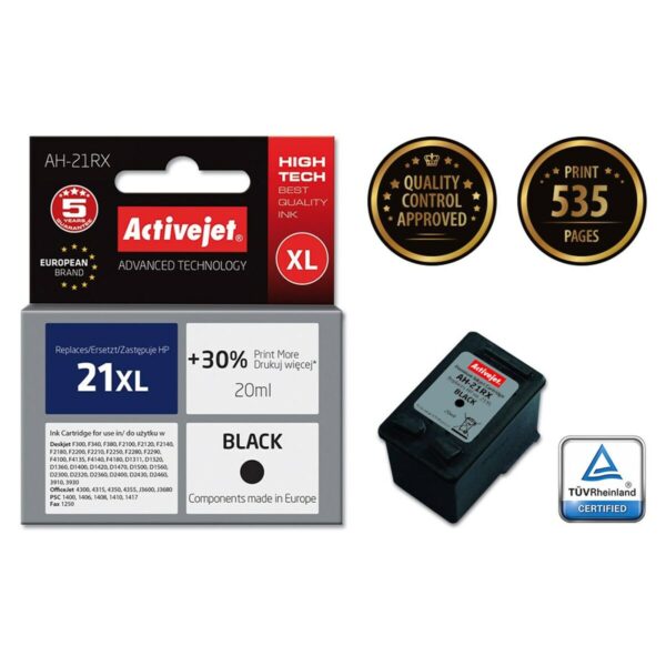 Original Tintenpatrone Activejet AH-21RX Schwarz – Bild 2