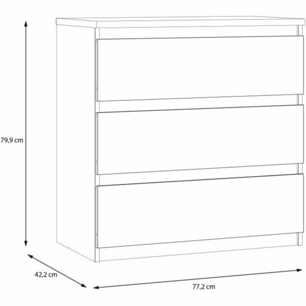 Kommode CHELSEA  Grau Anthrazit 77,2 x 42,2 x 79,9 cm – Bild 6