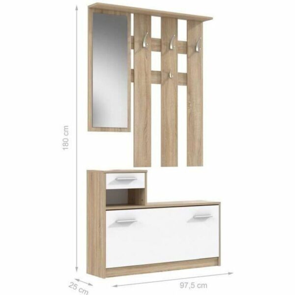 Möbel-Set-Set Pili Weiß 97,5 x 180 x 25 cm – Bild 2