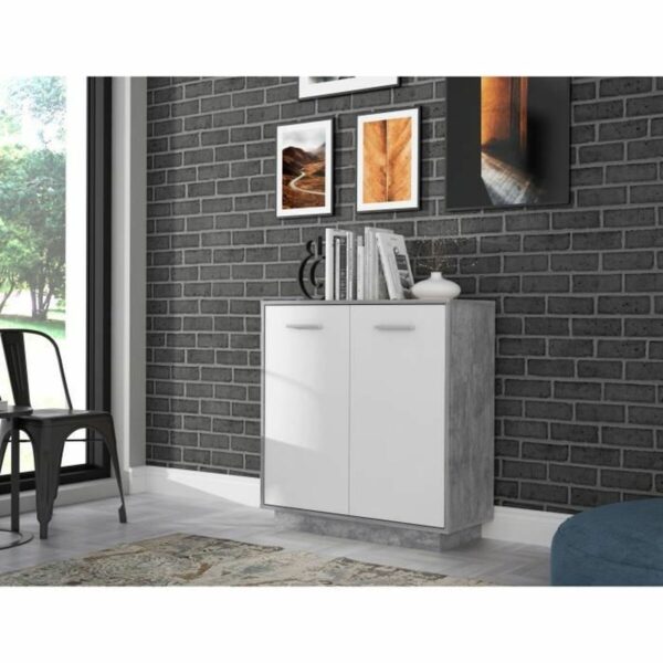 Möbel zur Lagerung Weiß Hellgrau 88,9 x 34,2 x 88,1 cm – Bild 4