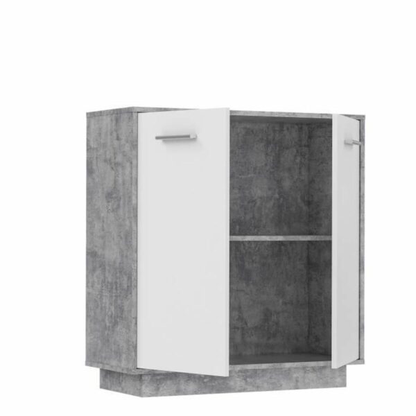 Möbel zur Lagerung Weiß Hellgrau 88,9 x 34,2 x 88,1 cm – Bild 3