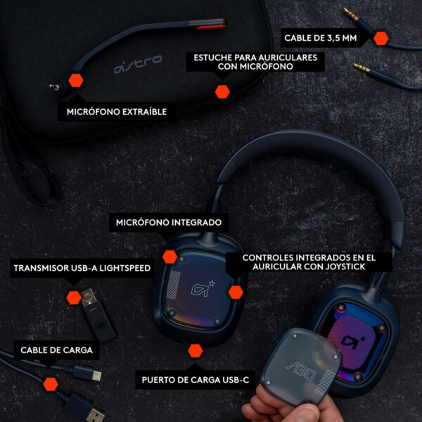 Kopfhörer Logitech A30  Blau – Bild 3