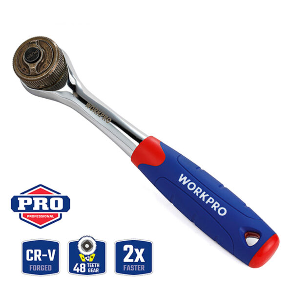 Ratschenschlüssel Workpro Double Drive 3/8" – Bild 8