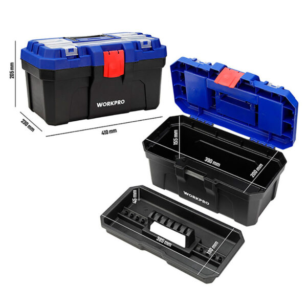 Werkzeugkasten Workpro PVC Kunststoff 41 x 23 x 20,5 cm – Bild 8