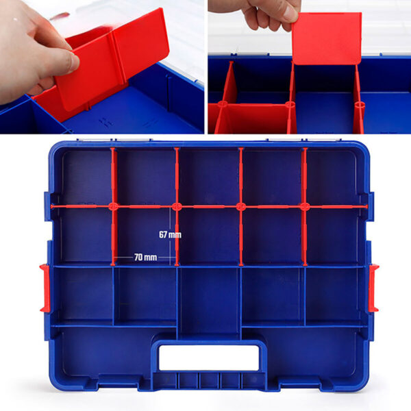 Box mit Fächern Workpro Polypropylen 38,2 x 30 x 6,2 cm 18 Fächer – Bild 4