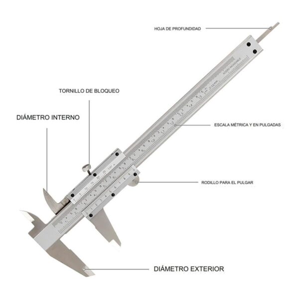 Kaliber Workpro Vernier Aluminium 0,02 mm – Bild 7