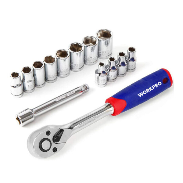 Steckschlüssel-Satz Workpro 3/8" 12 Stücke – Bild 3