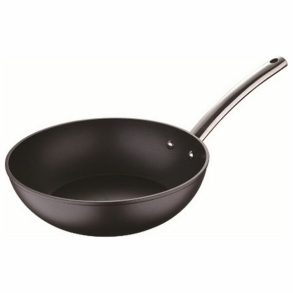 Wok Pfanne Masterpro Schwarz Aluminium Geschmiedetes Aluminium (Ø 28 cm) – Bild 2