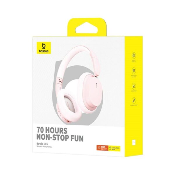 Bluetooth-Kopfbügelkopfhörer Baseus Bowie D05 Rosa (Rosa) – Bild 2