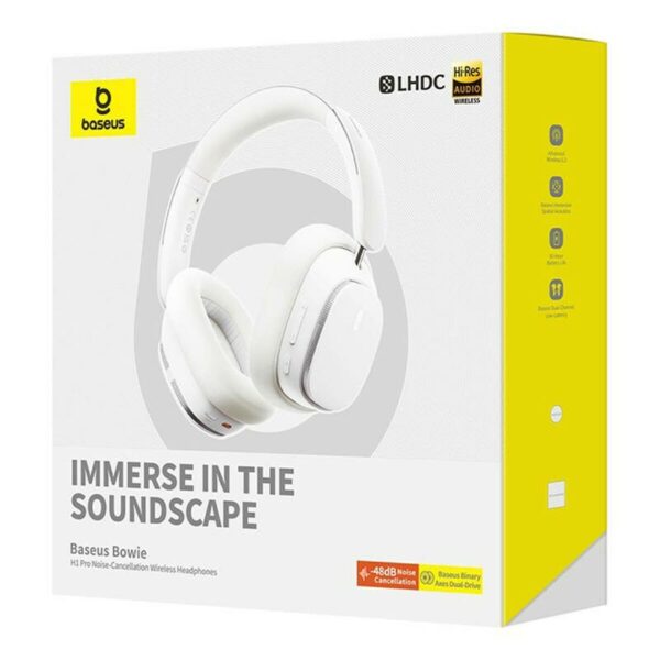 Bluetooth-Kopfbügelkopfhörer Baseus Bowie H1 Pro Weiß – Bild 4