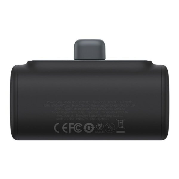 Powerbank Baseus P10068306113-00 Schwarz 5000 mAh – Bild 3