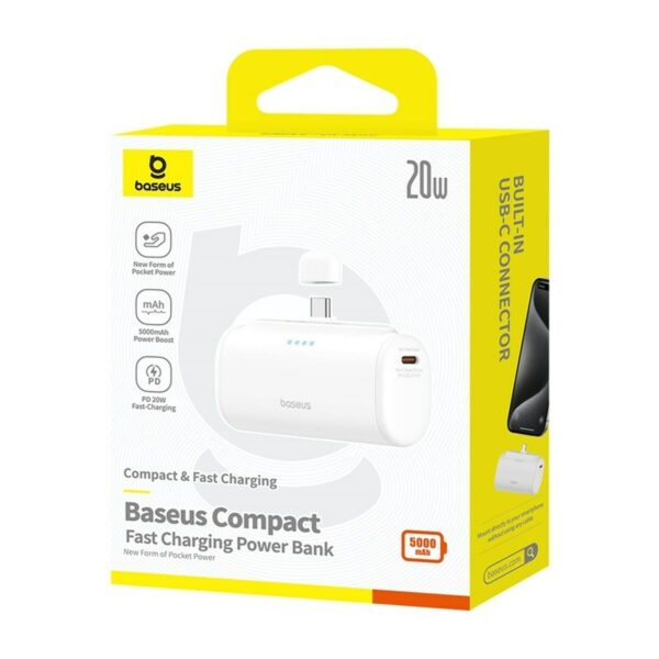 Powerbank Baseus P10068306213-00 Weiß 5000 mAh – Bild 6