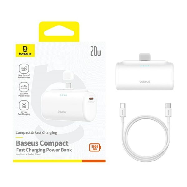 Powerbank Baseus P10068306213-00 Weiß 5000 mAh – Bild 7