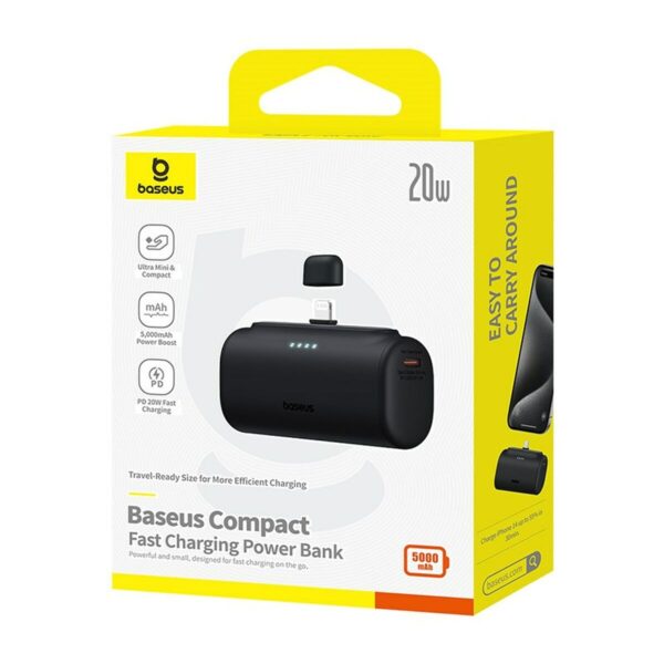 Powerbank Baseus P10068307113-00 Schwarz 5000 mAh – Bild 6