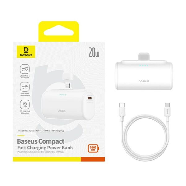 Powerbank Baseus P10068307213-00 Weiß 5000 mAh – Bild 6