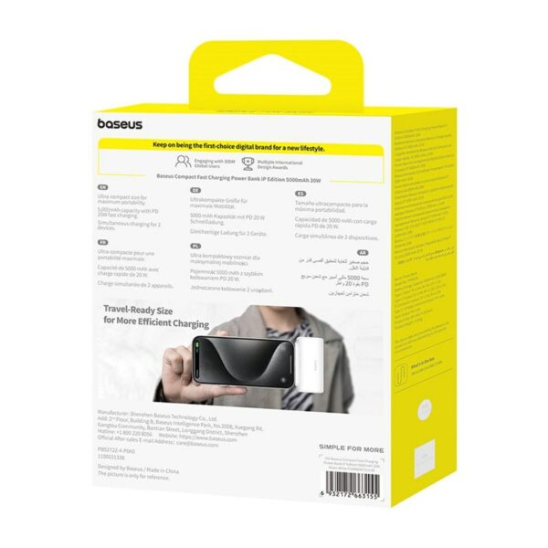Powerbank Baseus P10068307213-00 Weiß 5000 mAh – Bild 7