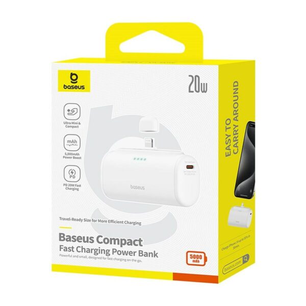 Powerbank Baseus P10068307213-00 Weiß 5000 mAh – Bild 8